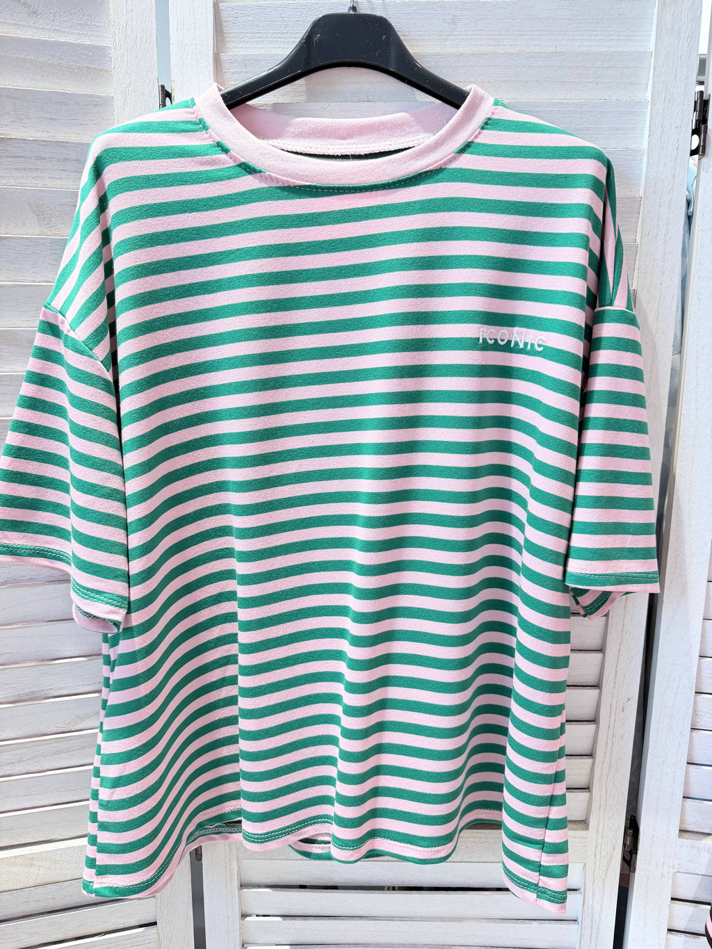 Gestreept T-shirt Groen