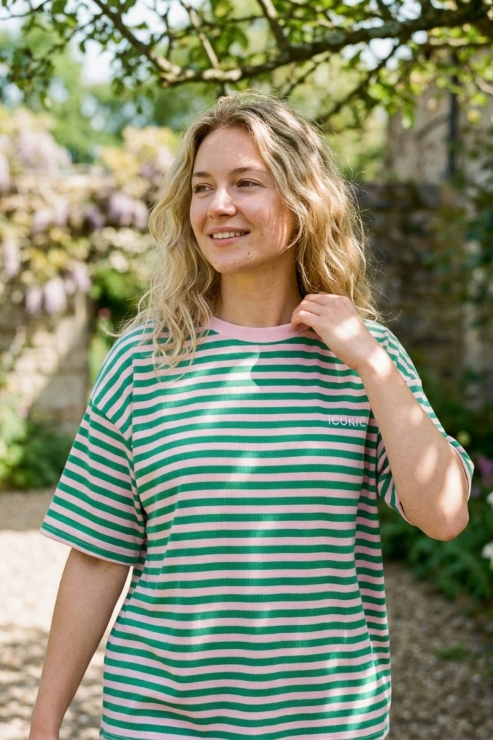 Gestreept T-shirt Groen